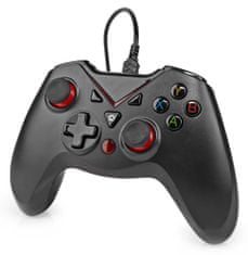 Nedis gamepad/ USB-A/ napájení z USB/ pro PC/ počet tlačítek 12/ černý/ délka kabelu 1,60 m