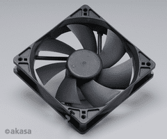 Akasa ventilátor - 12 cm - černý - tichý S