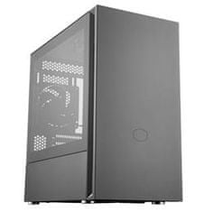 CoolerMaster case Silencio S400 Tempered glass, mATX, USB3.0, Card reader, čierna