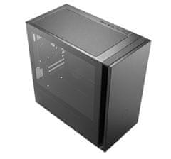 CoolerMaster case Silencio S400 Tempered glass, mATX, USB3.0, Card reader, čierna