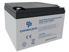 Baterie Conexpro AGM-12-28 VRLA AGM 12V/28Ah, T12