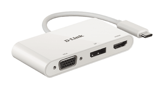 D-Link 3-in-1 USB-C to HDMI/VGA/DisplayPort Adapter