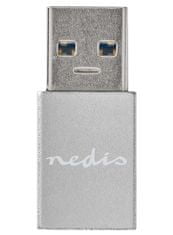 Nedis PROFIGOLD USB-A/USB 3.2 Gen 1 adaptér/ USB-A zástrčka - USB-C zásuvka/ hliník/ stříbrný/ BOX