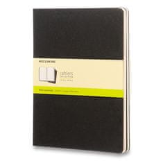 Moleskine Sešity Cahier XL, čistý, 3 ks, černý