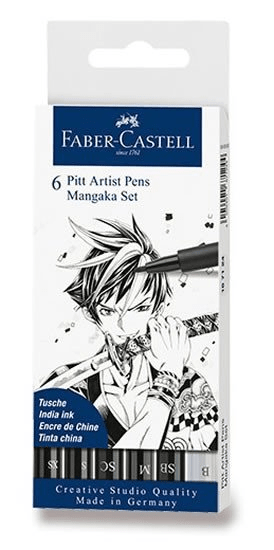 Faber-Castell Faber - Castell Popisovač Pitt Artist Pen Manga Mangaka 6 ks
