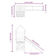 Vidaxl Dětské hřiště na zahradu impregnované borové dřevo