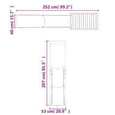 Vidaxl Dětské hřiště na zahradu masivní borové dřevo