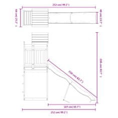 Vidaxl Dětské hřiště na zahradu masivní dřevo douglasky