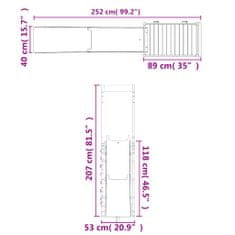 Vidaxl Dětské hřiště na zahradu masivní borové dřevo