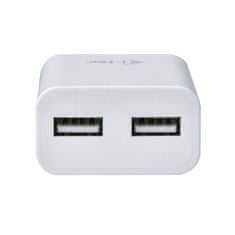 I-TEC USB Power Charger 2 Port 2.4A White