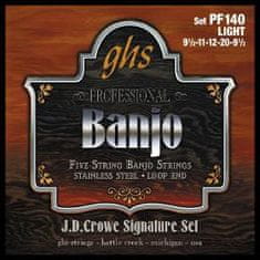 GHS PF140 SET 5-STR BANJ,CROWE, LT G STRUNY