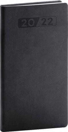 Diář 2022: Aprint - černý/kapesní, 9 x 15,5 cm