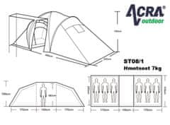 Stan Acra BROTHER ST08 pro 6 osob