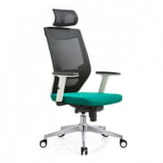 Casa Vital Kancelářská židle LINKER, výškově nastavitelná, otočná, zelená, černá, 68x65x118/128 cm