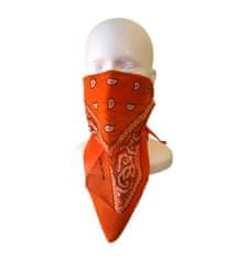 Oranžový paisley NANO Bandana s filtrem