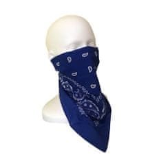 Královsky modrý paisley NANO Bandana s filtrem