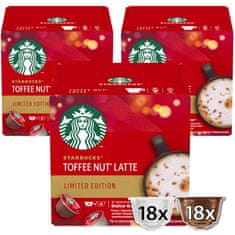 Starbucks Toffee Nut Latte by Nescafe Dolce Gusto limitovaná edice, kávové kapsle, 3 x 12 kapslí