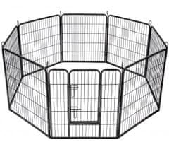 Malatec 9041 Kovová ohrádka pro pejsky a štěnata 8-dílná 80 x 80 cm