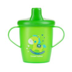 Canpol babies Nevylévací hrníček TOYS – zelený (250 ml)