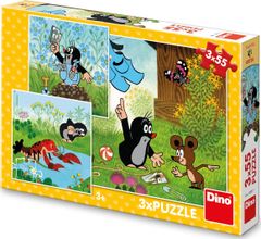 Dino Puzzle Krtek a kalhotky 3x55 dílků