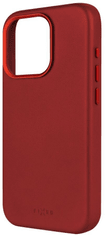 FIXED kožený zadní kryt MagLeather s podporou Magsafe pro Apple iPhone 15 Pro, červená
