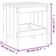 Vidaxl Zahradní stoličky 2 ks černé 40x36x45 cm masivní borové dřevo