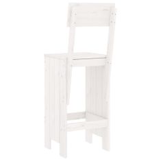 Vidaxl Barové stoličky 2 ks bílé 40x48,5x115,5 cm masivní borové dřevo