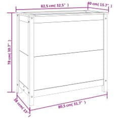 Vidaxl Zahradní truhlík 82,5 x 40 x 78 cm masivní borové dřevo