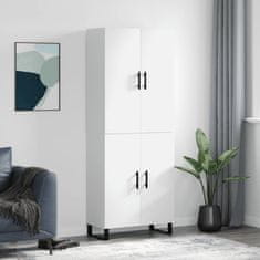 Greatstore Skříň highboard bílá 69,5 x 34 x 180 cm kompozitní dřevo