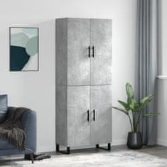 Vidaxl Skříň highboard betonově šedá 69,5x34x180 cm kompozitní dřevo