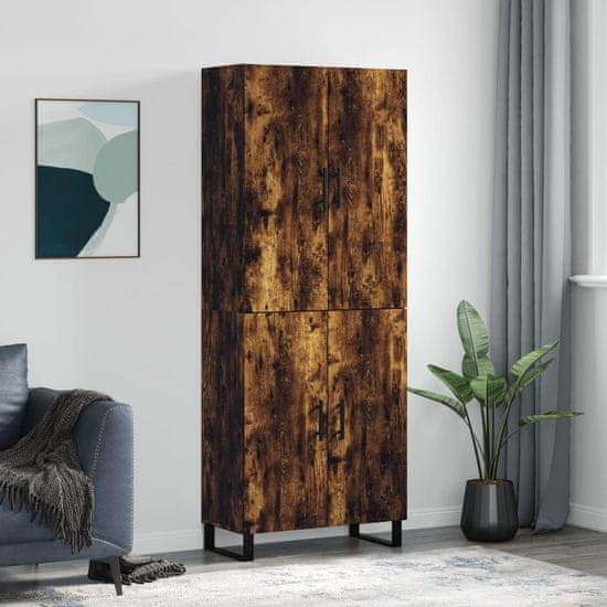 Vidaxl Skříň highboard kouřový dub 69,5 x 34 x 180 cm kompozitní dřevo