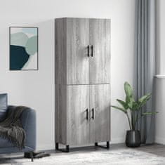 Vidaxl Skříň highboard šedá sonoma 69,5 x 34 x 180 cm kompozitní dřevo