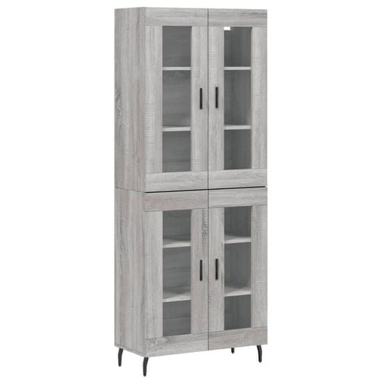 Vidaxl Skříň highboard šedá sonoma 69,5 x 34 x 180 cm kompozitní dřevo