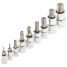 SATRA Nástrčné a zástrčné hlavice TORX, 1/4”, 3/8” a 1/2”, sada 60 ks -