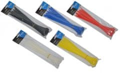 ASTA Stahovací pásky 5 x 250 mm, 50 kusů, různé barvy - Varianta: Barva: žlutá
