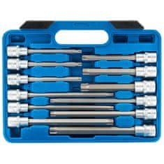 SATRA Zástrčné hlavice TORX 1/2", standardní, prodloužené a extra dlouhé, T20-T70, 32 ks -