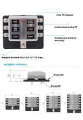 Stualarm Sdružené pojistkové pouzdro 6-way (pc4-45)