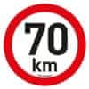 Samolepka omezení rychlosti 70 km/h reflexní (200 mm)