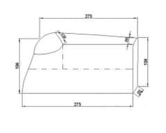 JMP Krycí plachta na motorku XL 275 x 108 x 104 cm Premium, venkovní nepromokavá, černá