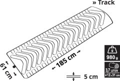 Cattara Karimatka nafukovací TRACK 185x61cm modrá