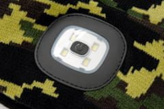 Cattara Čepice ARMY s LED svítilnou USB nabíjení