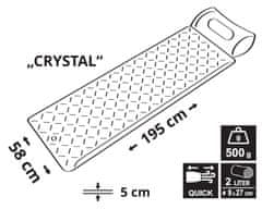 Cattara Karimatka nafukovací CRYSTAL 195x58x5cm šedá