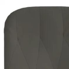 Vidaxl Relaxační křeslo s podnožkou tmavě šedé samet