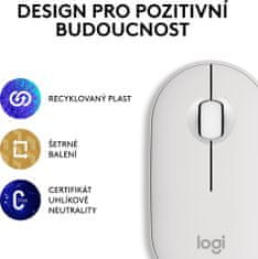 Logitech Pebble Mouse 2 M350s, bílá (910-007013)