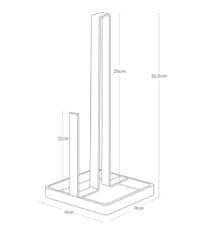 Yamazaki Stojan na papírové utěrky Tower 6782, v.26,5 cm, černý