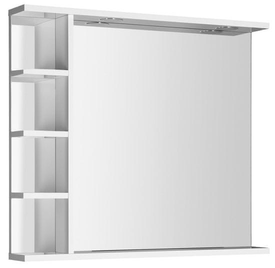 AQUALINE KORIN zrcadlo s LED osvětlením a policemi 80x70x12cm KO350 - Aqualine