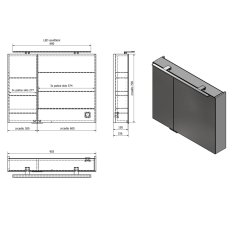 SAPHO MIRRÓ galerka s LED osvětlením, 90x70x16cm, bílá MC090-0030 - Sapho