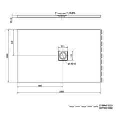 POLYSAN FLEXIA vanička z litého mramoru s možností úpravy rozměru, 160x100cm 72920 - Polysan