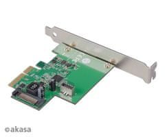 Akasa PCIe karta USB 3.2 Gen 2 interní konektor