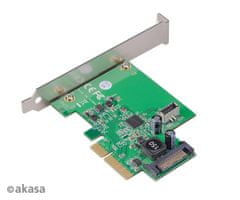 Akasa PCIe karta USB 3.2 Gen 2 interní konektor